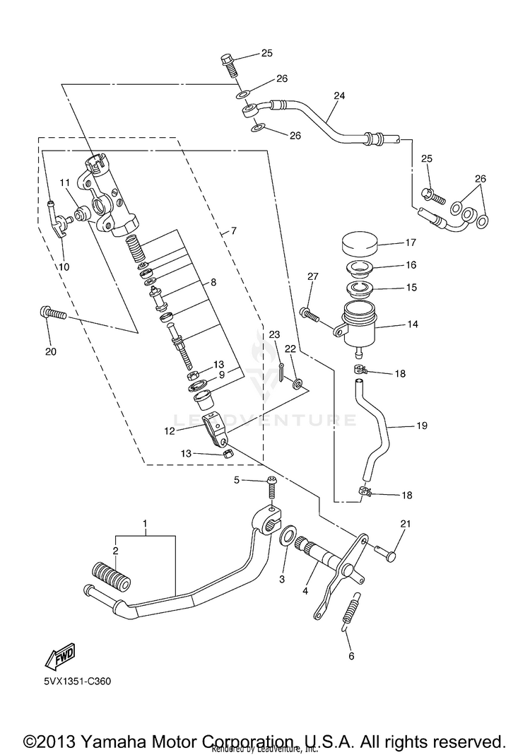 Rear Master Cylinder Schematic