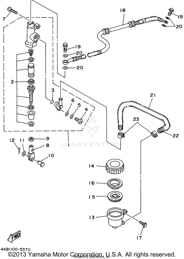 Rear Master Cylinder Schematic