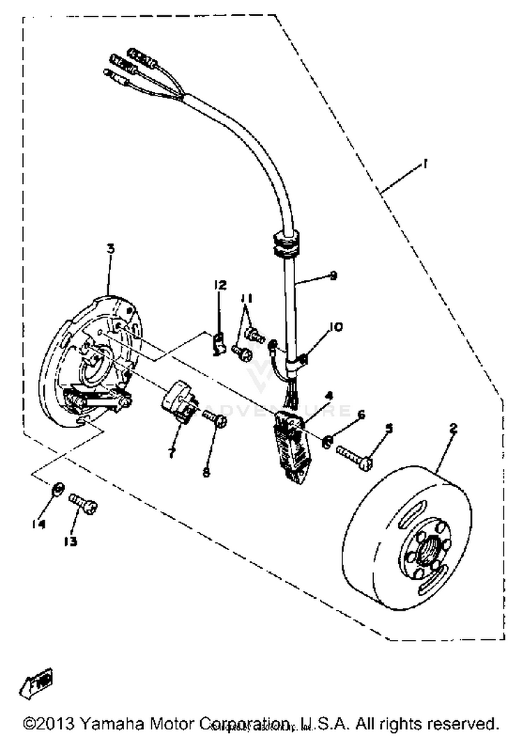 C - D - I - Magneto Yz400d - E Schematic