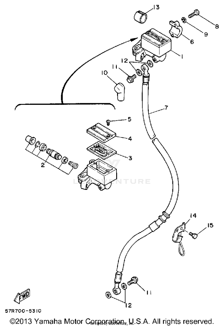 Front Master Cylinder Schematic