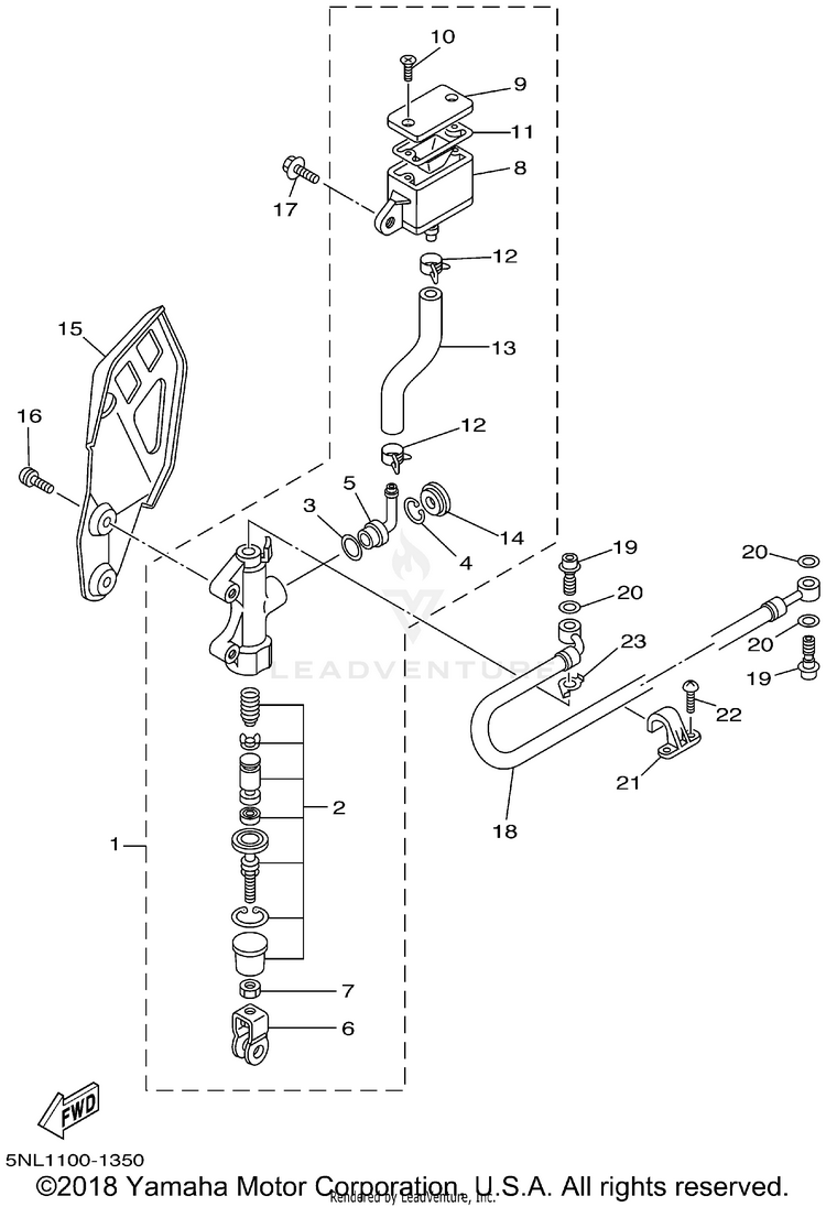 Rear Master Cylinder Schematic