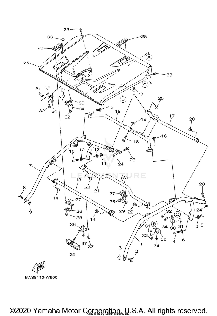 Guard 2 YXZ1000R SS SE CAL - YXZ10YCCMW - 2021 Schematic
