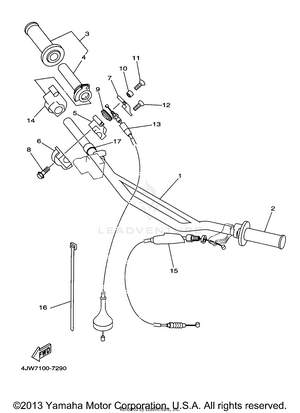 Steering Handle - Cable Schematic