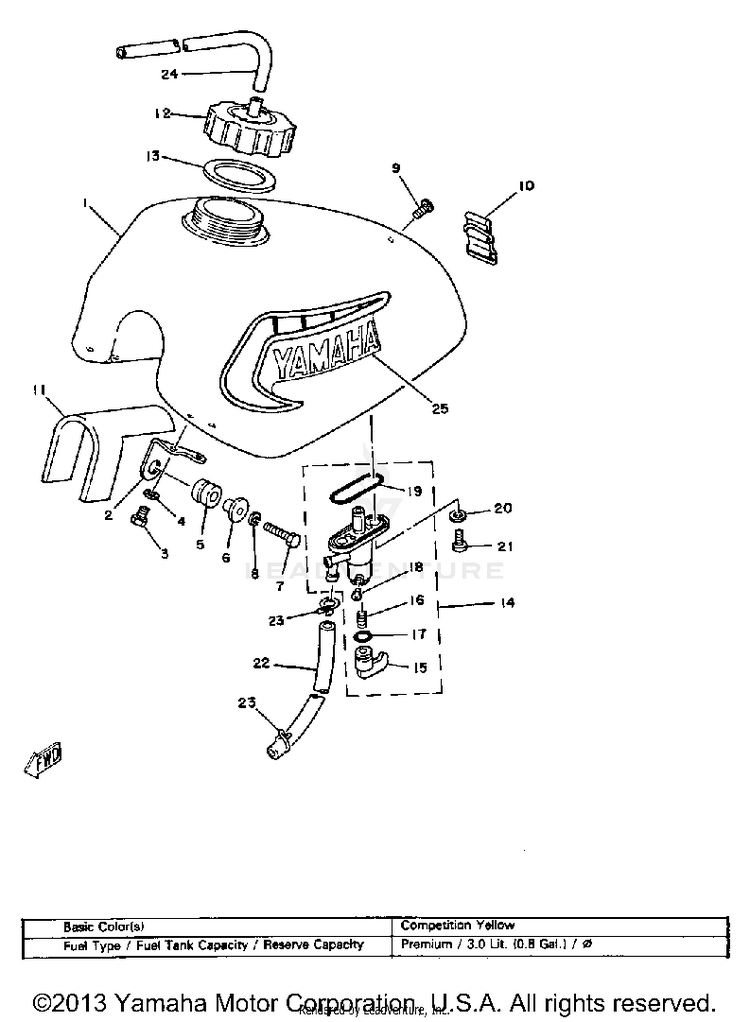 Fuel Tank - Yz60h Schematic
