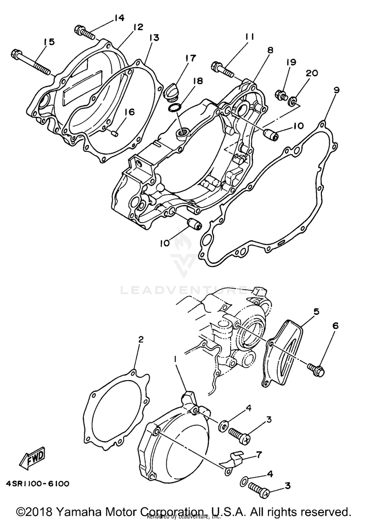 Crankcase Cover 1 Schematic