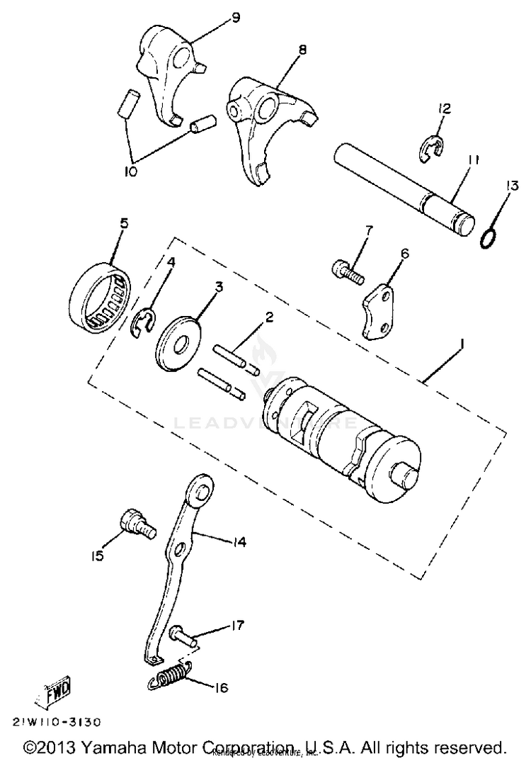 Shift Cam-Fork Schematic