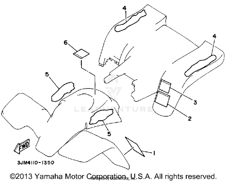 Emblem Label 1 BLASTER - YFS200B - 1991 Schematic