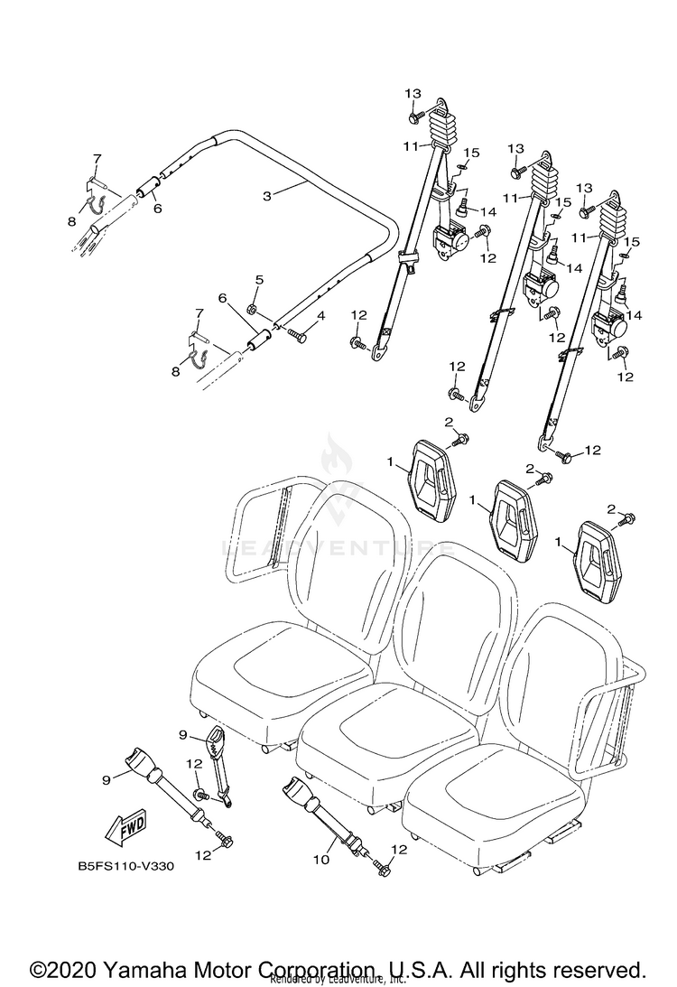 Seat 2 VIKING EPS HUNTER - YXM70VPHLH - 2020 Schematic