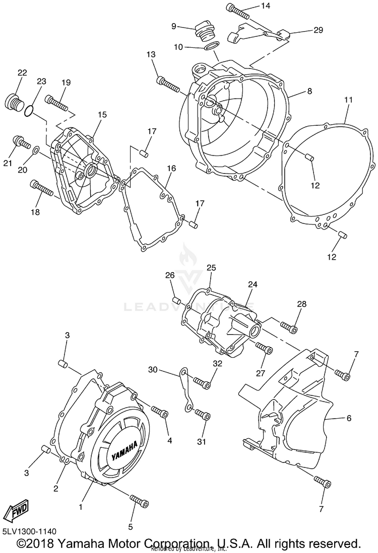 Crankcase Cover 1 Schematic
