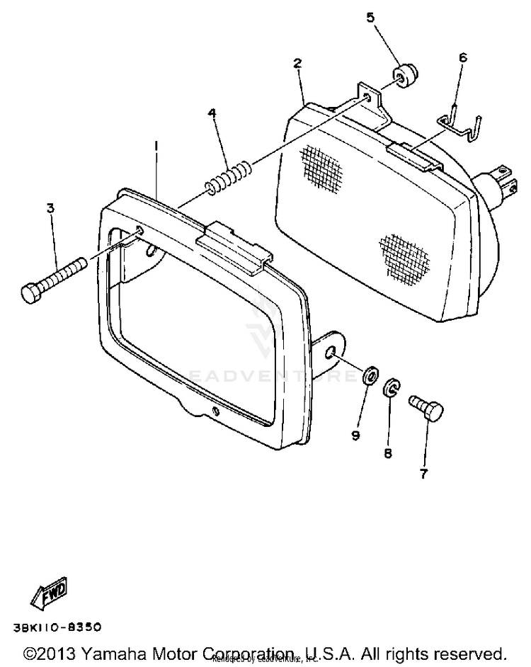 Headlight DT50L - 1988 Schematic