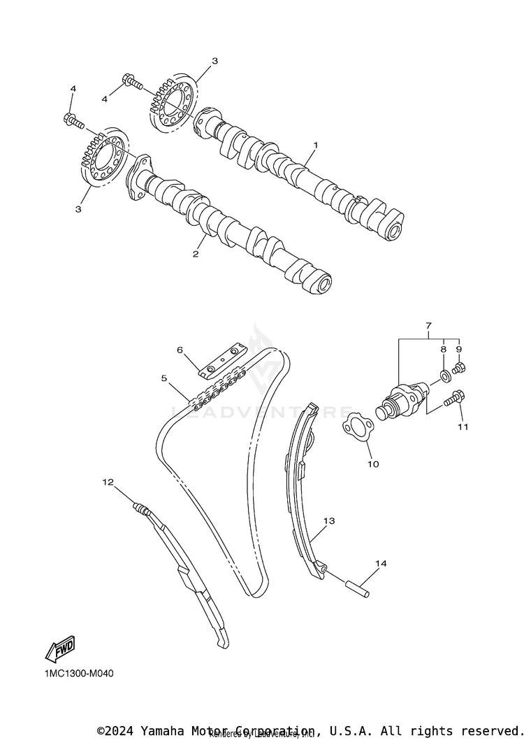 Camshaft Chain Schematic