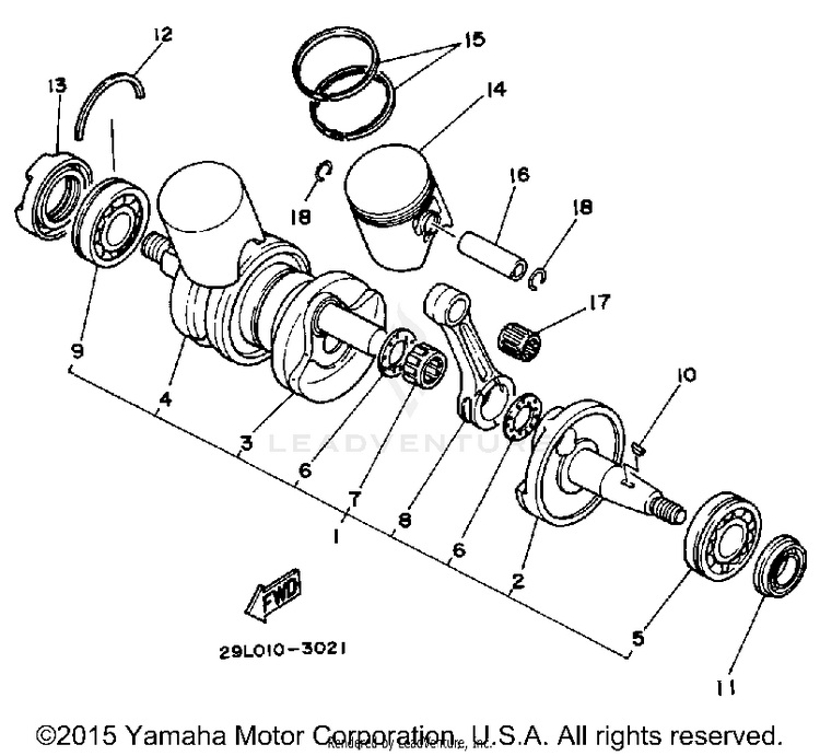 Crankshaft Piston Schematic