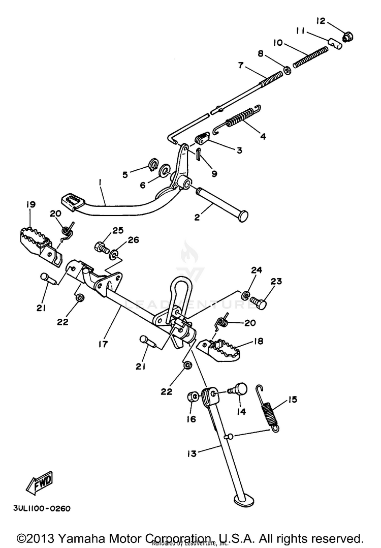 Stand Footrest Schematic