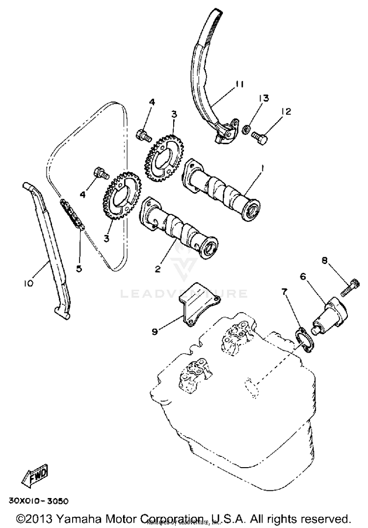 Camshaft - Chain Schematic
