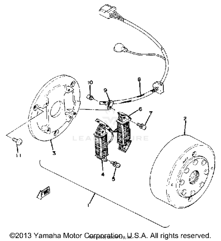 Flywheel Magneto XT500E_205 - 1978 Schematic
