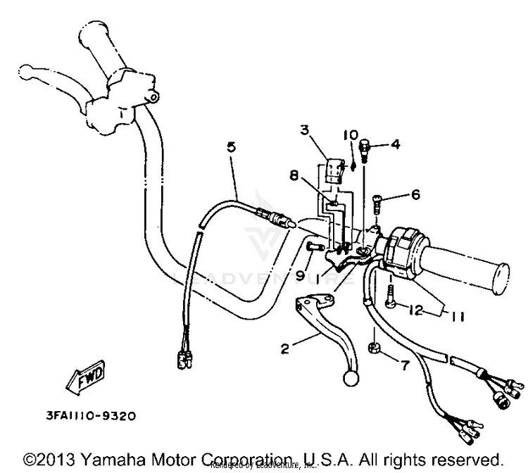 Handle Switch - Lever Schematic