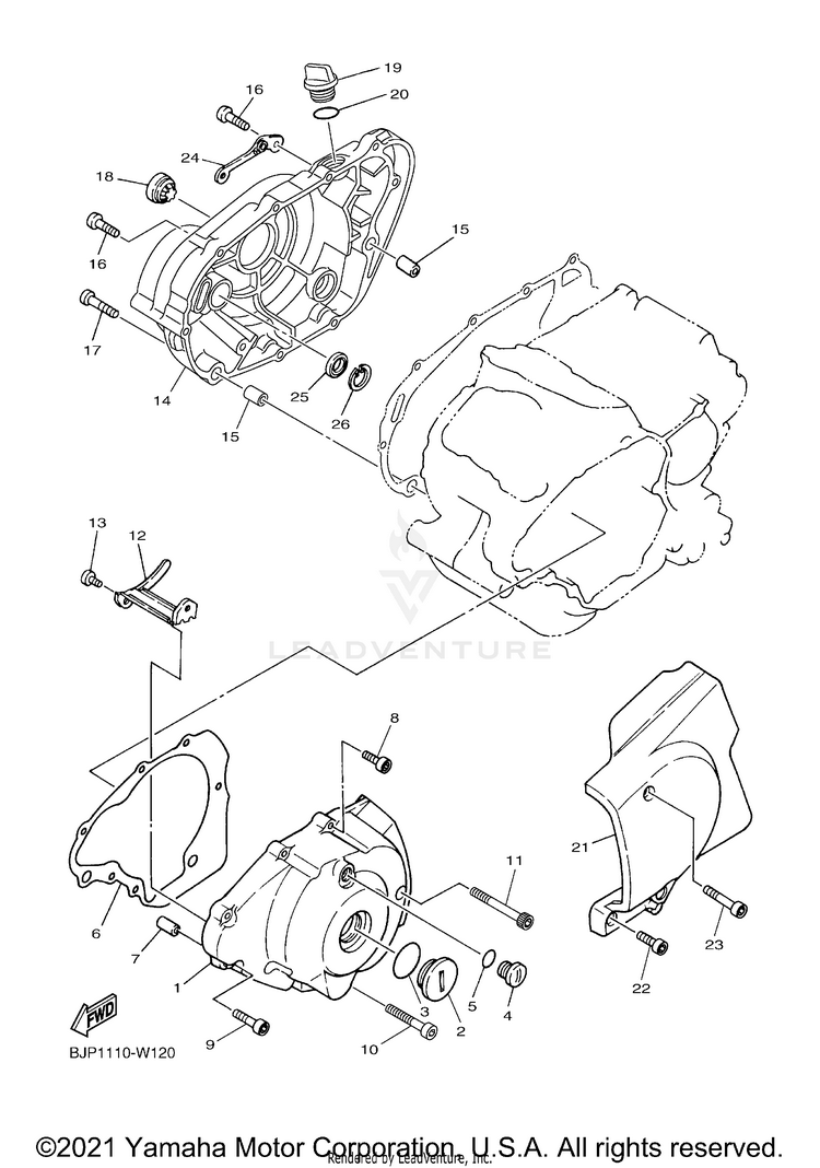 Crankcase Cover 1 Schematic