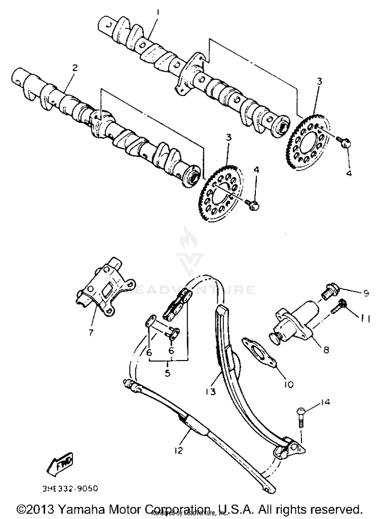 Camshaft - Chain Schematic