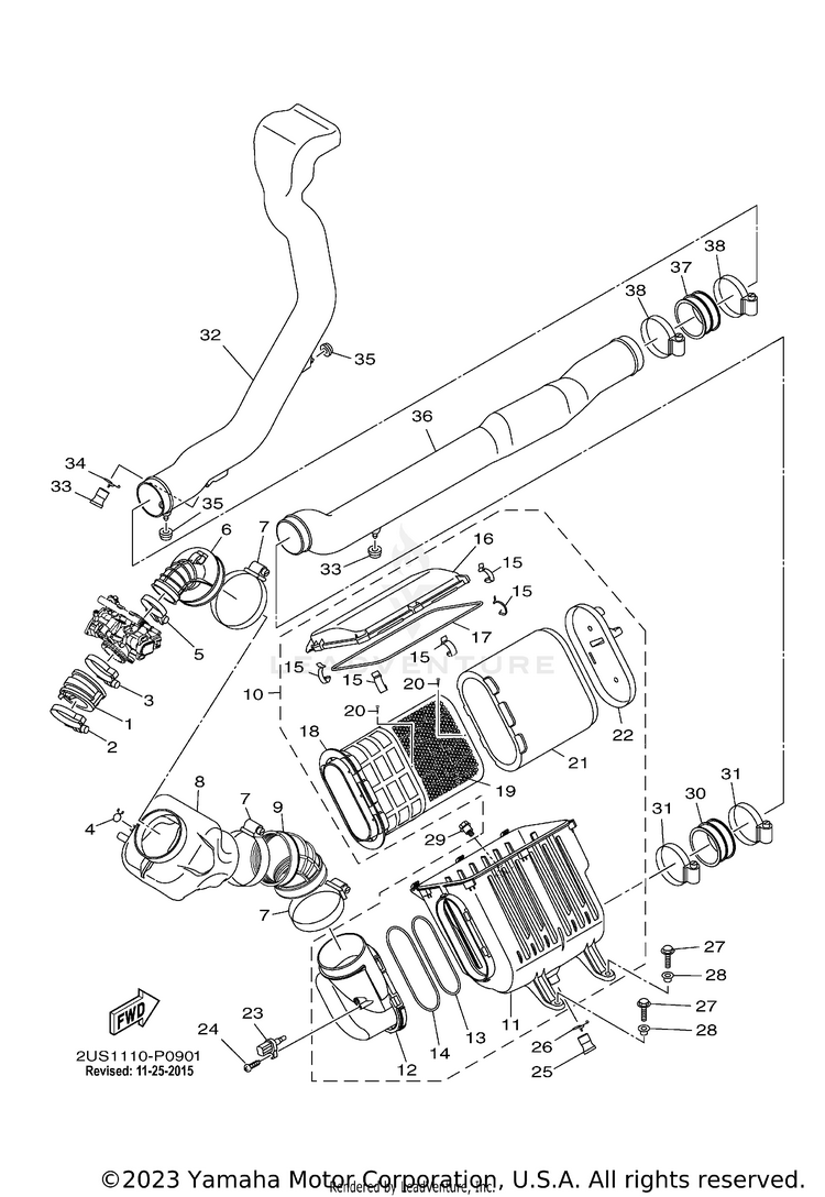 Intake VIKING VI EPS SE - YXC700PSFS - 2015 Schematic