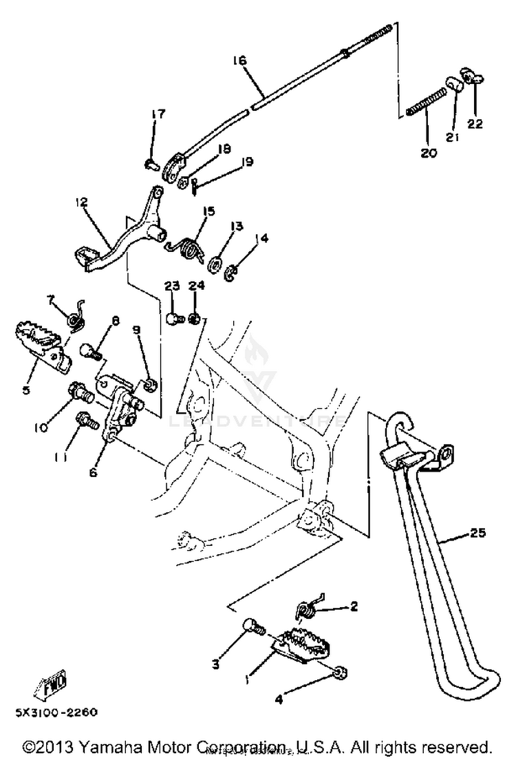 Stand-Footrest Schematic