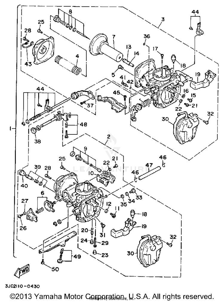 Carbruetor California Model Only Schematic