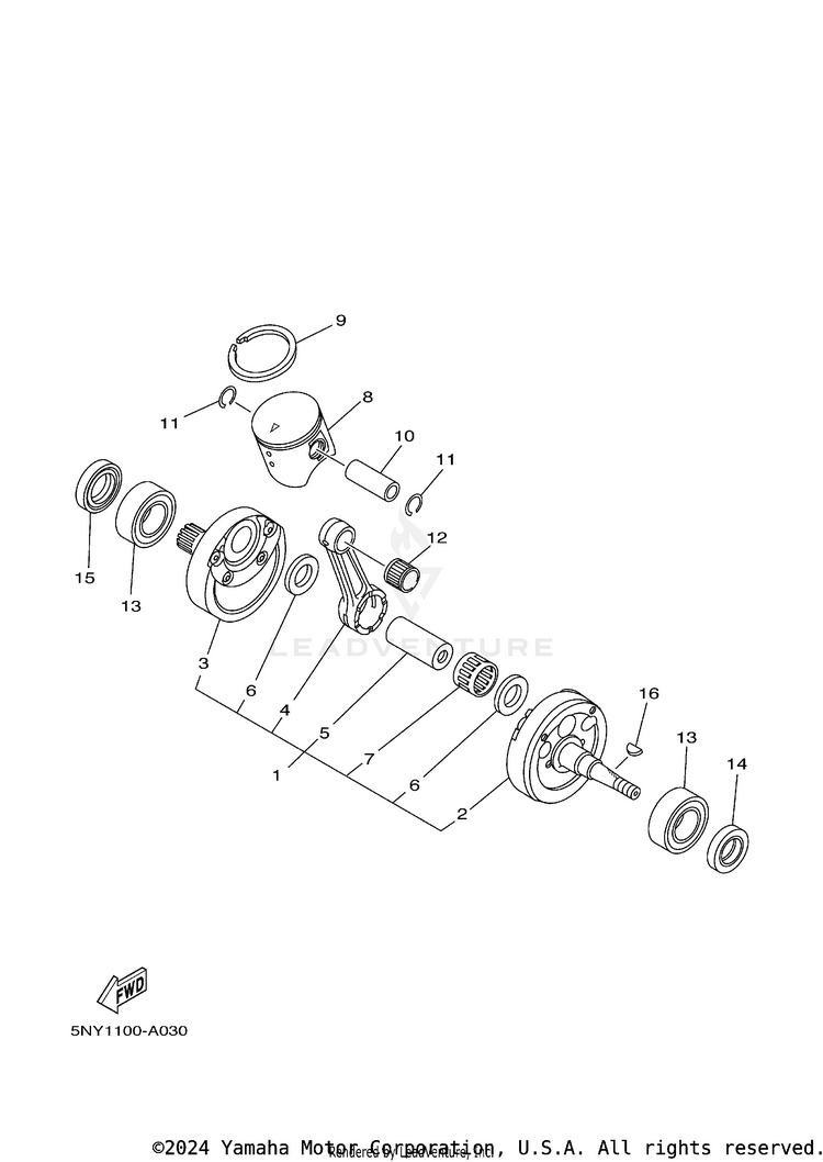 Crankshaft Piston Schematic