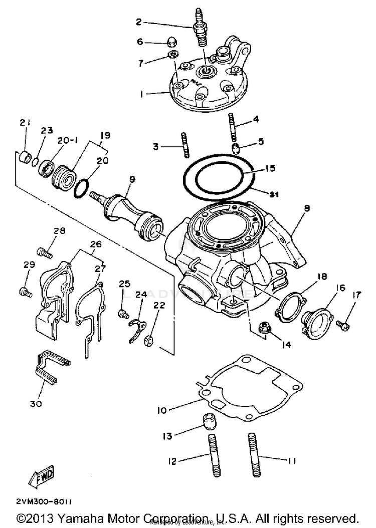 Cylinder Head Cylinder Schematic