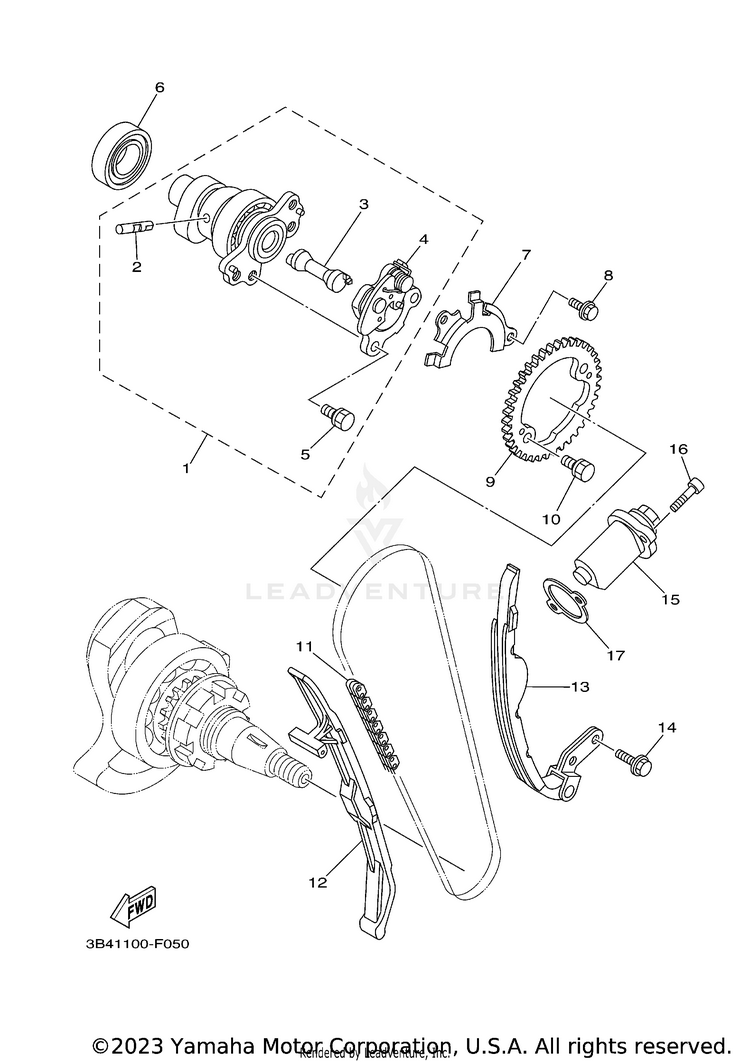 Camshaft Chain 700 FI  EPS 4WD SPECIAL EDITION - YFM7FGPSEZ - 2010 Schematic