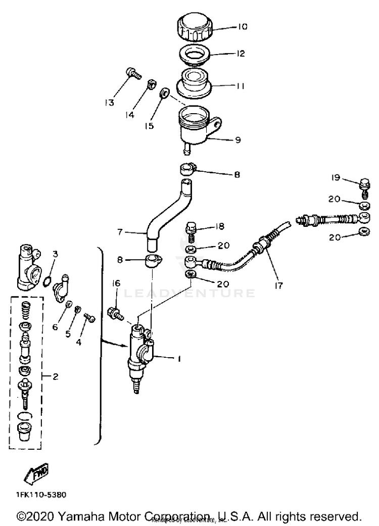 Rear Master Cylinder Schematic