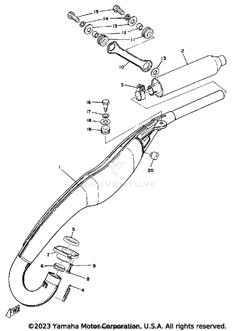 Exhaust AT2M - 1972 Schematic
