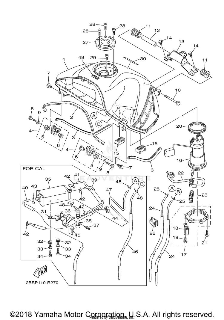 Fuel SUPER TENERE - XTZ12GCY - 2016 Schematic