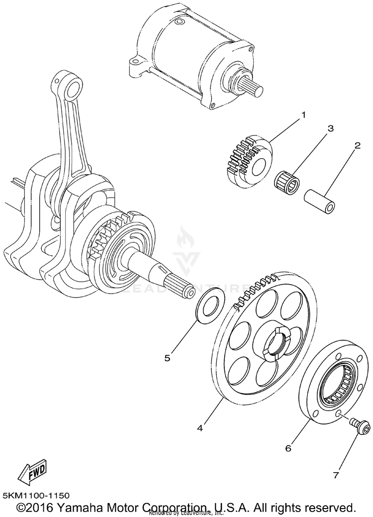 Starter Clutch GRIZZLY 660 - YFM660FP - 2002 Schematic