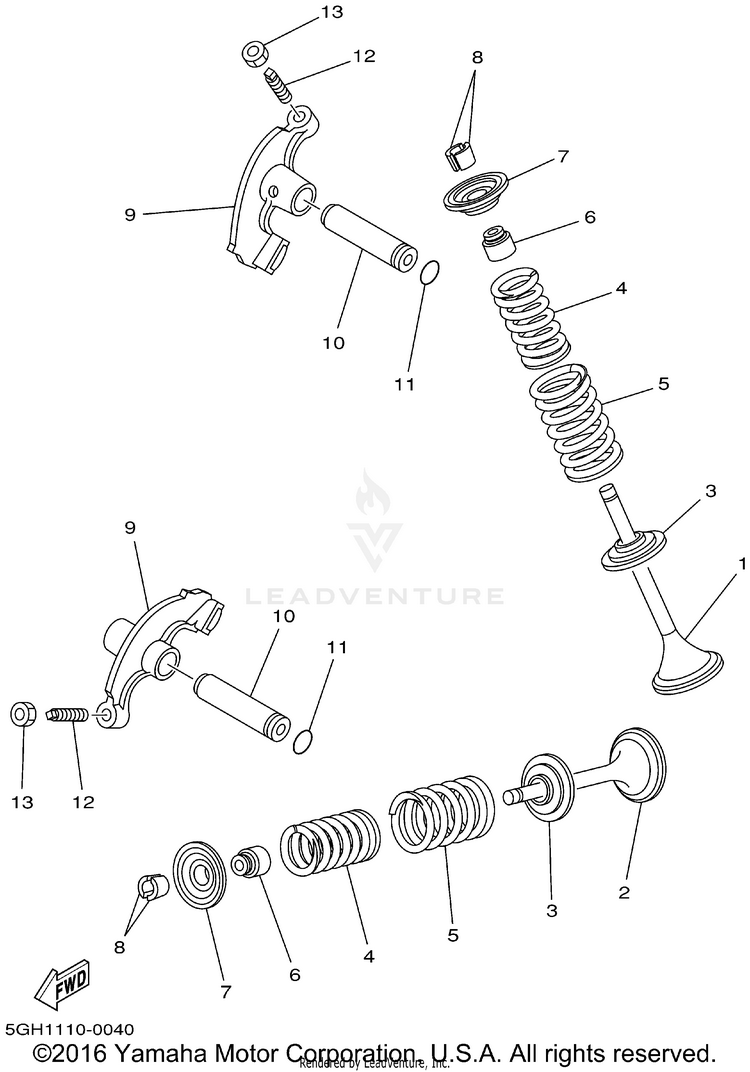Valve KODIAK 4WD - YFM400FAP - 2002 Schematic