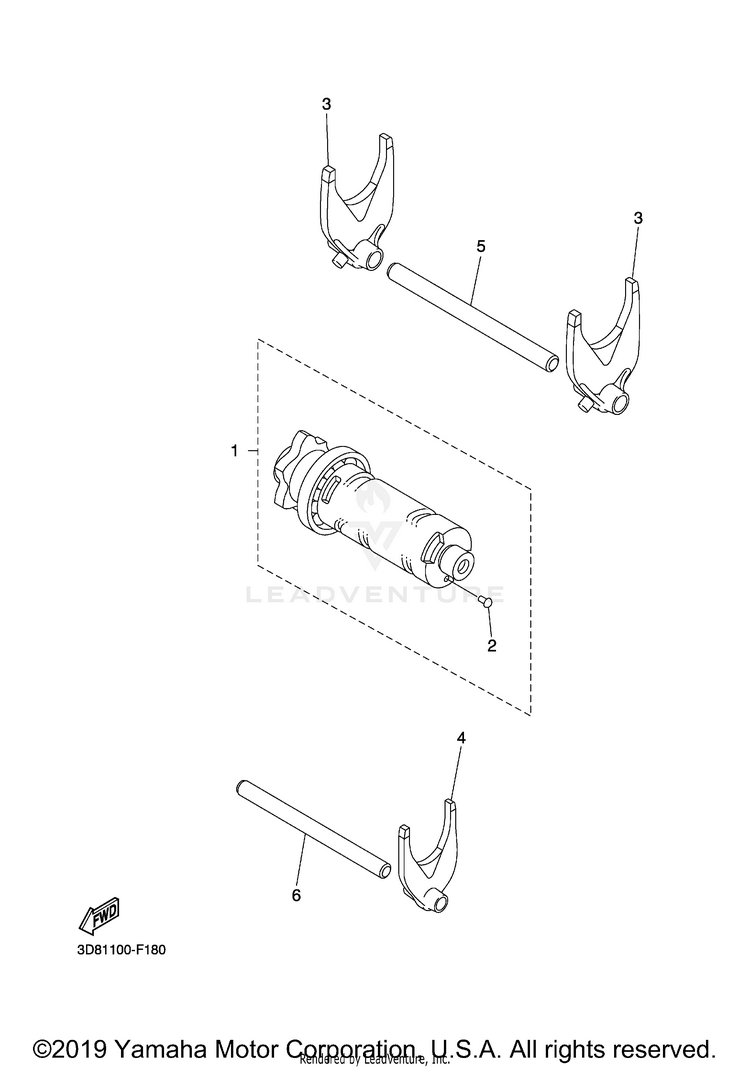 Shift Cam Fork Schematic