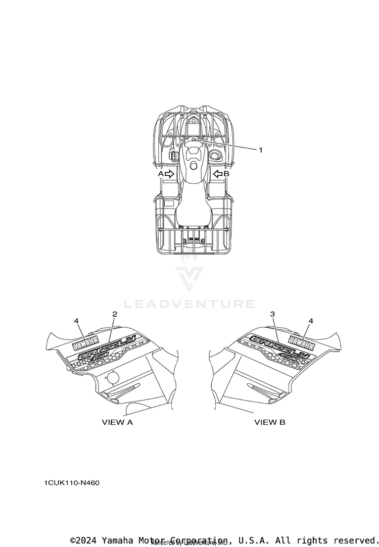 Graphics GRIZZLEY 450 HUNTING - YFM450DAEH - 2014 Schematic