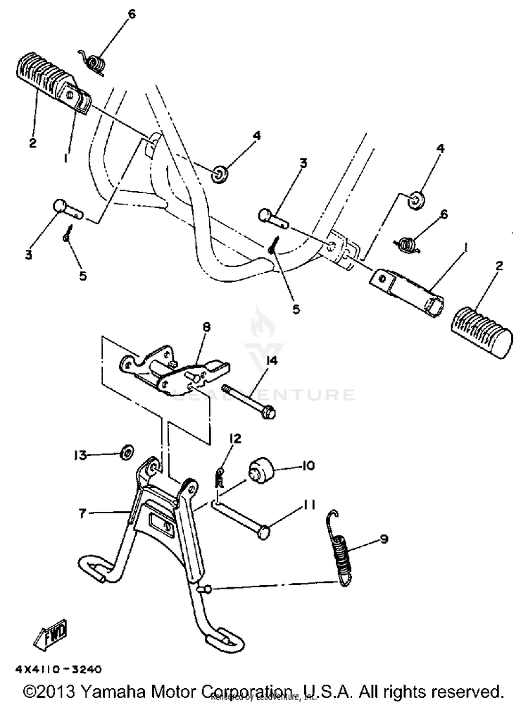 Stand - Footrest Schematic