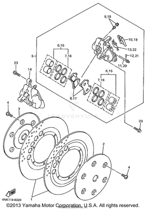 Front Brake Caliper Schematic