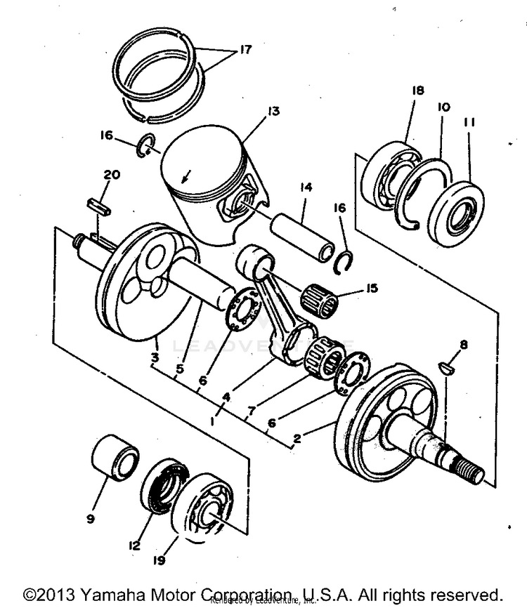 Crankshaft - Piston Schematic