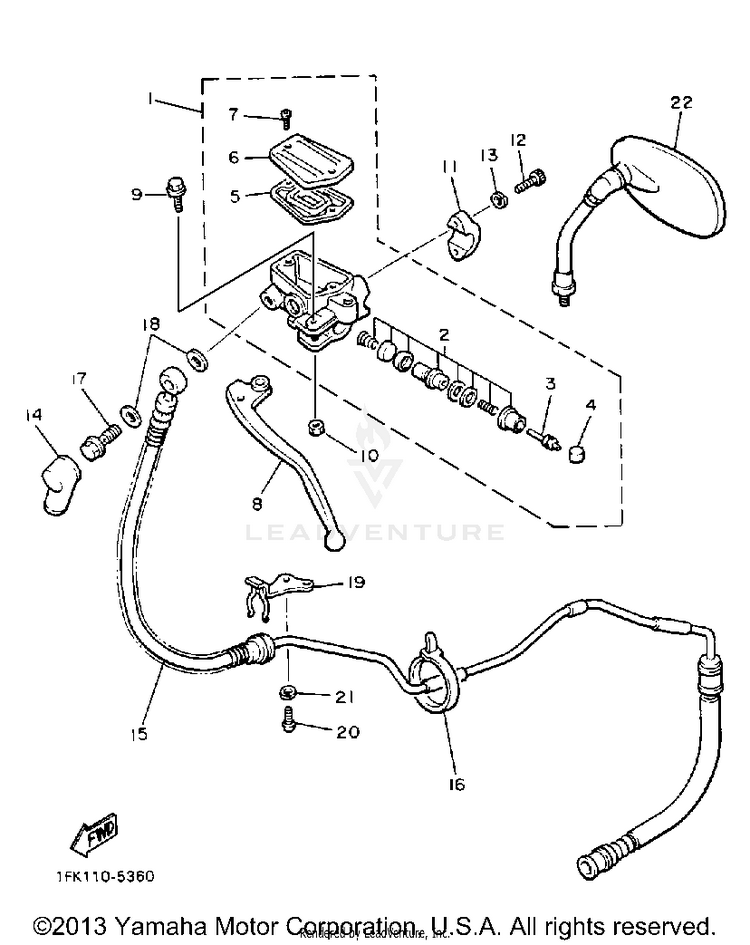 Front Master Cylinder 2 Schematic