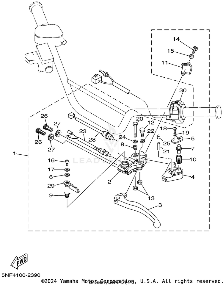Handle Switch. Lever Schematic