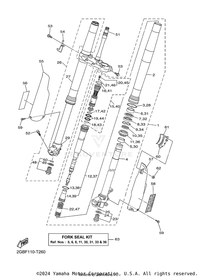 Front Fork Schematic