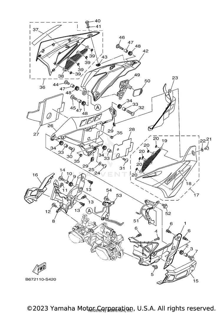 Cowling 3 FZ10 - FZ10HCB - 2017 Schematic