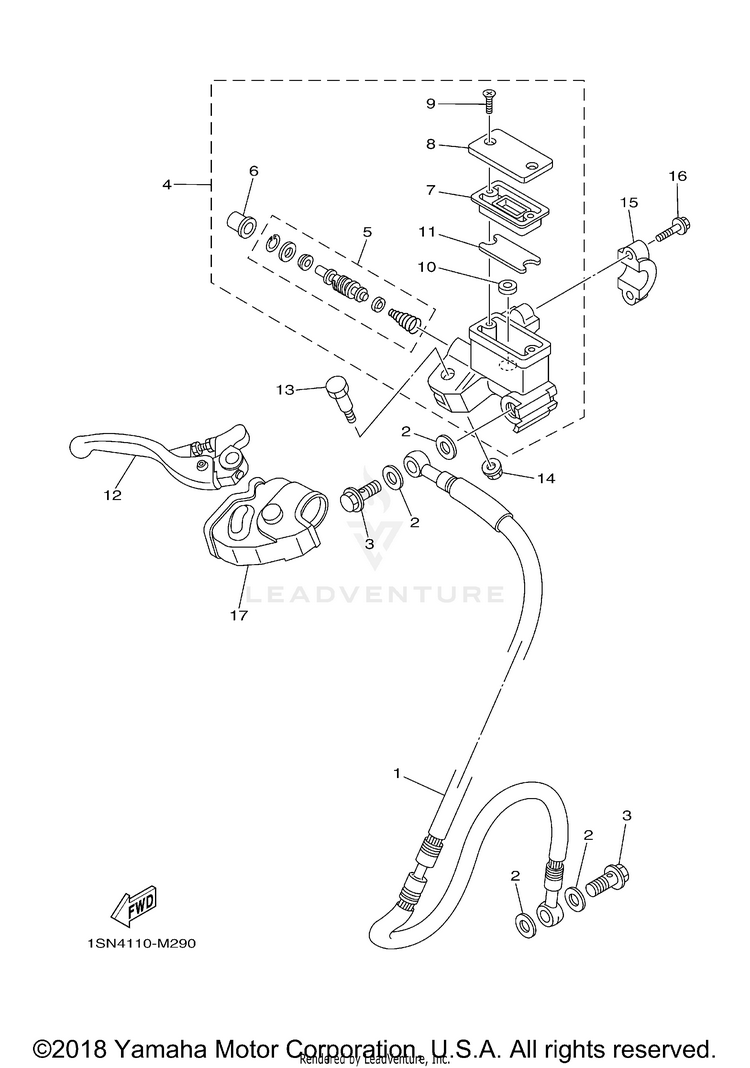 Front Master Cylinder Schematic