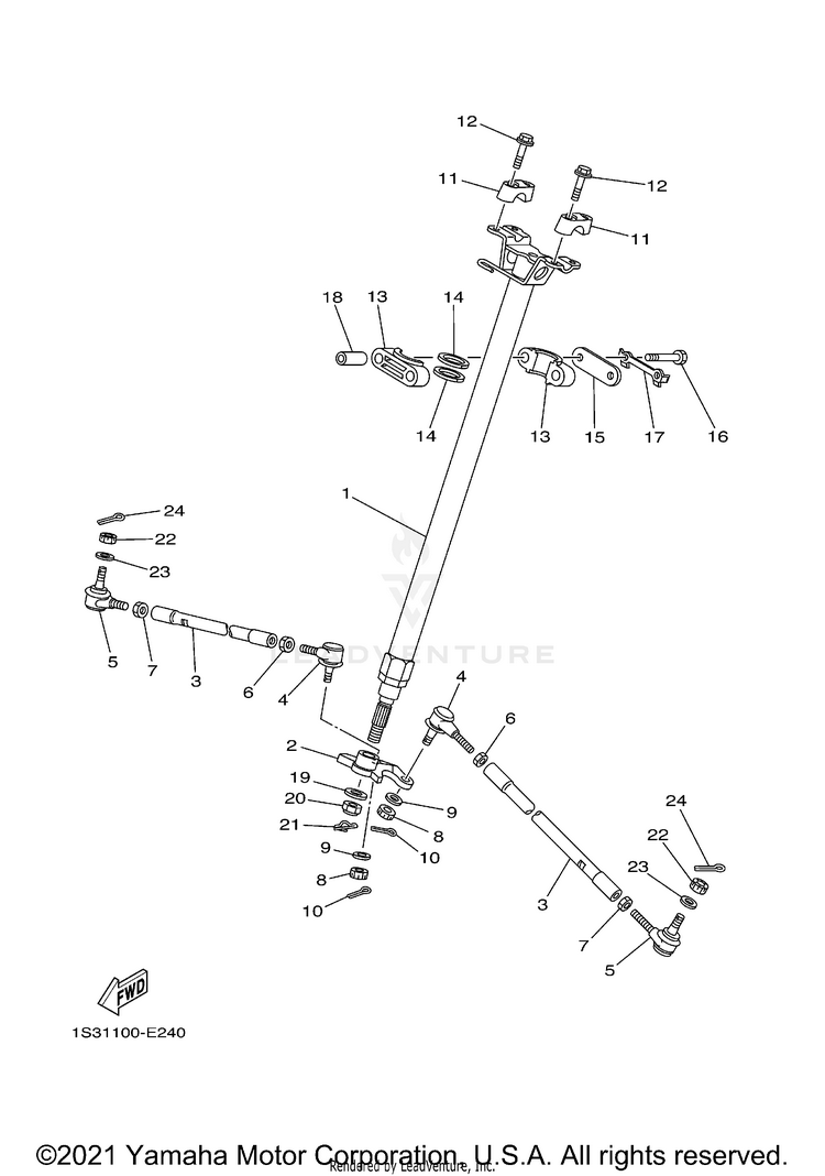 Steering YFZ450V_BILL BALLANC - YFZ450BBV - 2006 Schematic