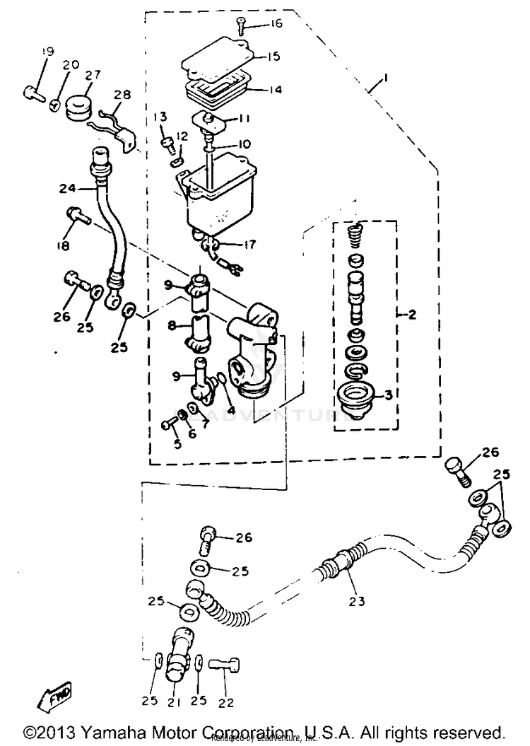 Rear Master Cylinder Schematic