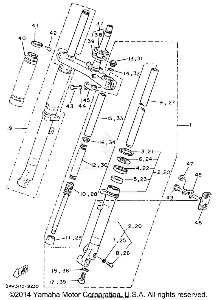 Front Fork Schematic