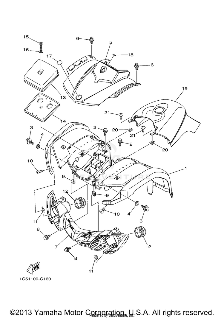 Front Fender Schematic