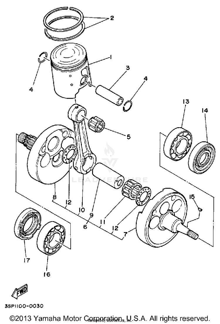 Crankshaft - Piston Schematic