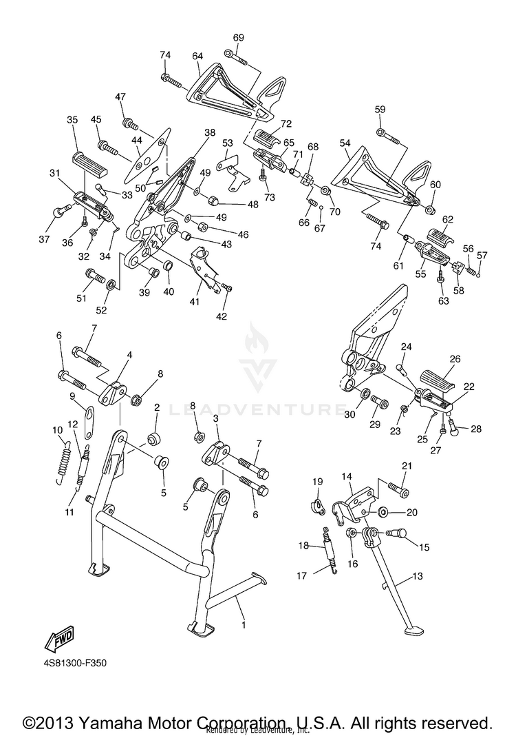 Stand Footrest Schematic
