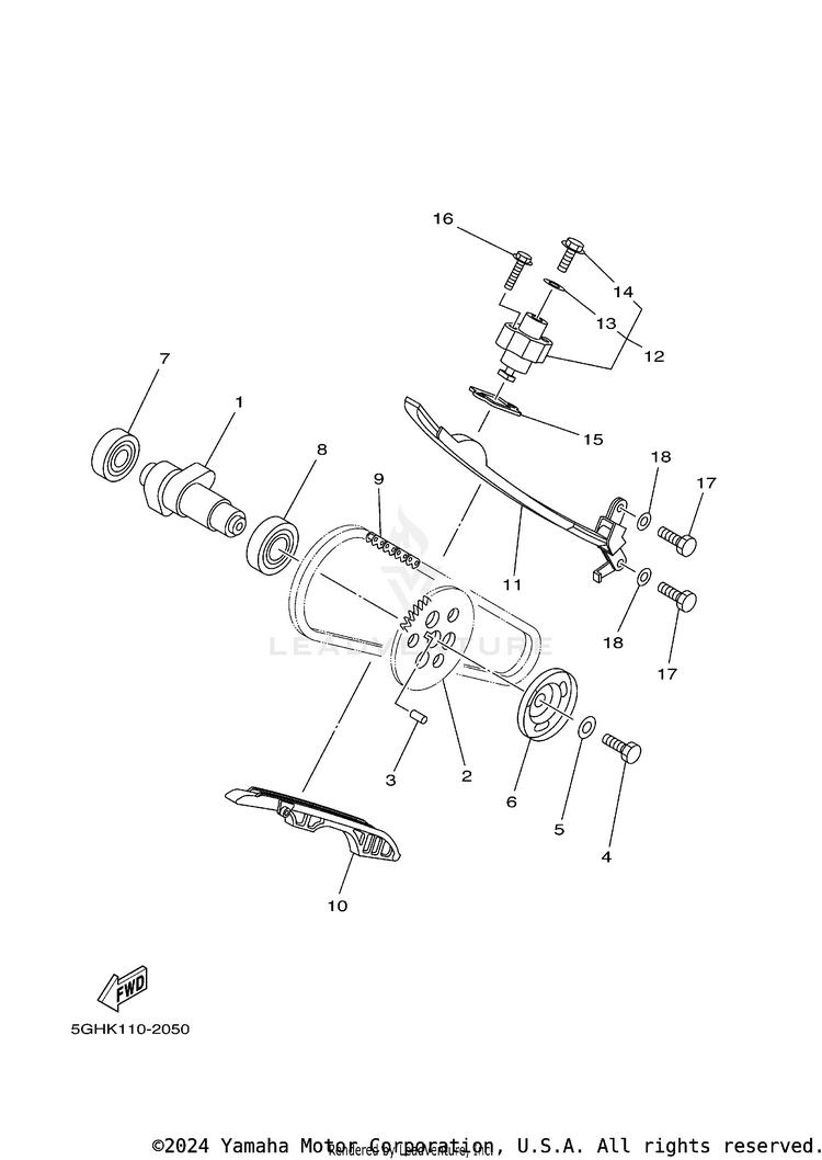 Camshaft Chain GRIZZLEY 450 HUNTING - YFM450DAEH - 2014 Schematic